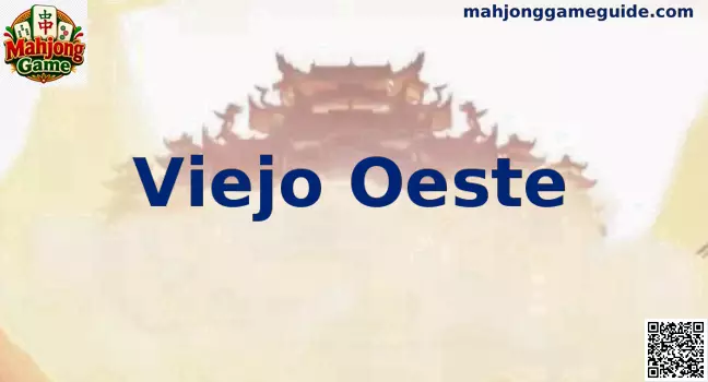 Tablero temático de Viejo Oeste en Mahjong Game con fichas y ambiente de frontera