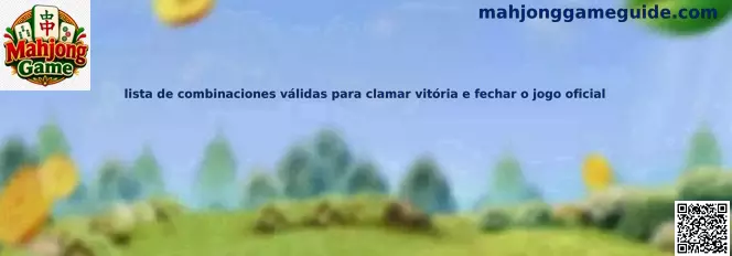 Lista de combinaciones válidas de Mahjong